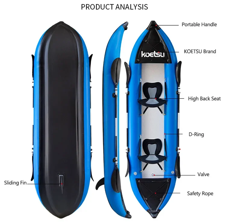 KOETSU 1-2 Persons Inflatable  - Fishing Boat Trailer ulasan dan harga